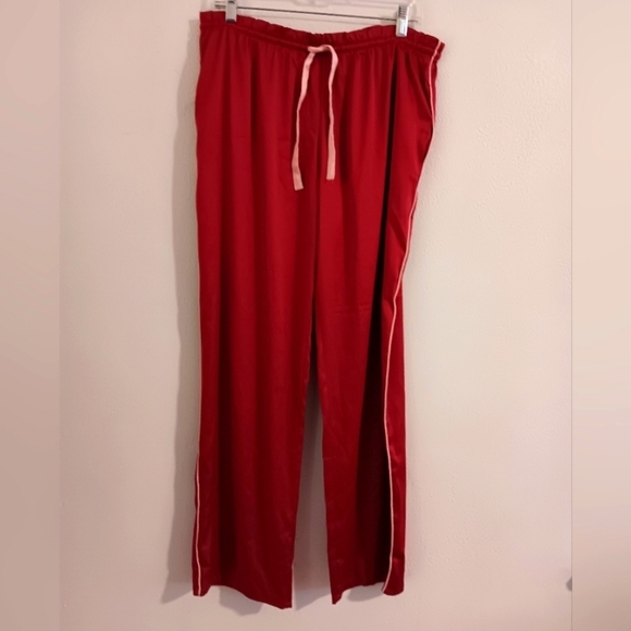Victoria's Secret Other - Victoria's Secret women's pajama bottoms red satin size LG  NWT